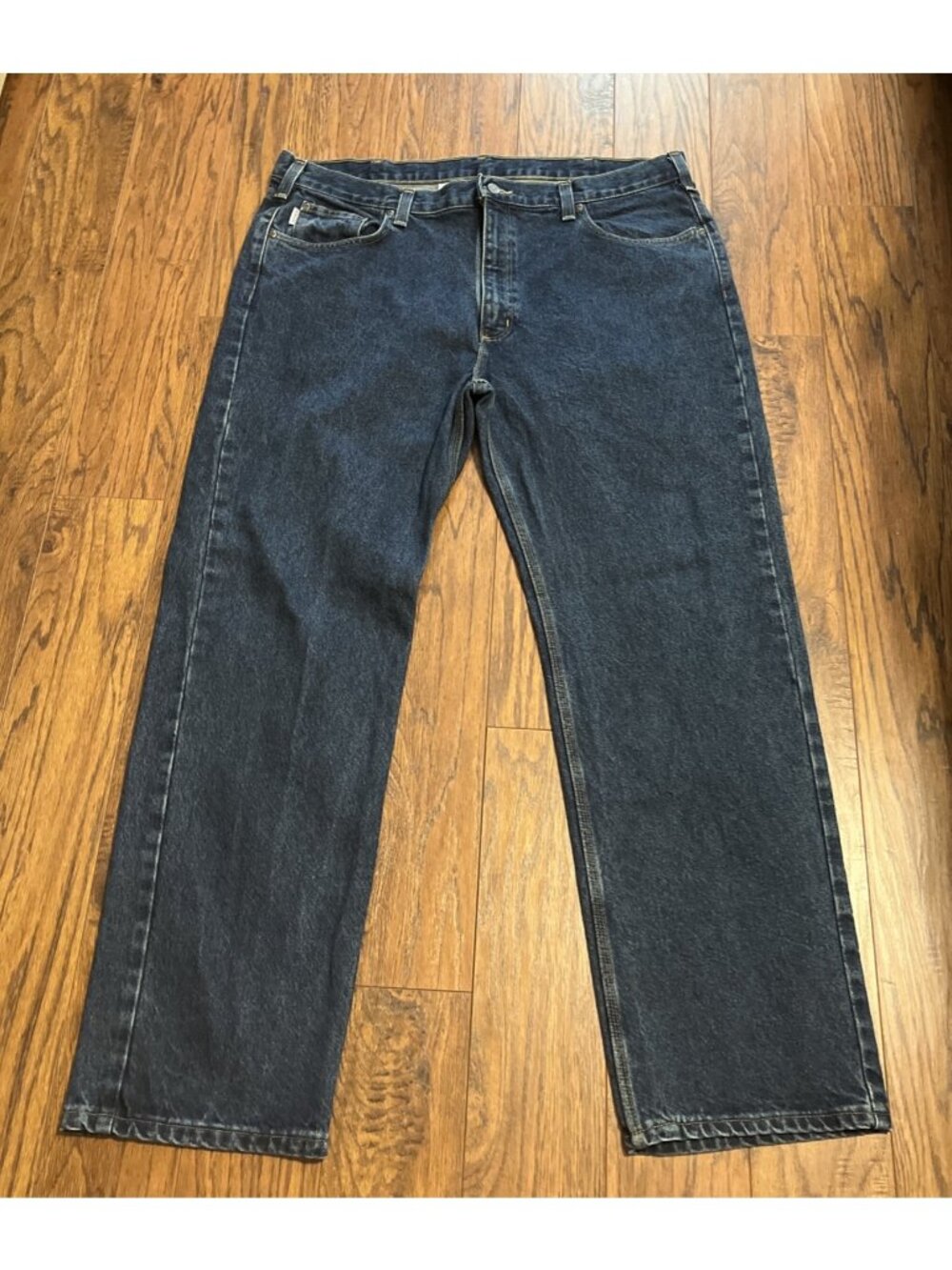 Carhartt Pants Men’s 42x32 Traditional Fit Blue Jeans Denim Casual Workwear U31o